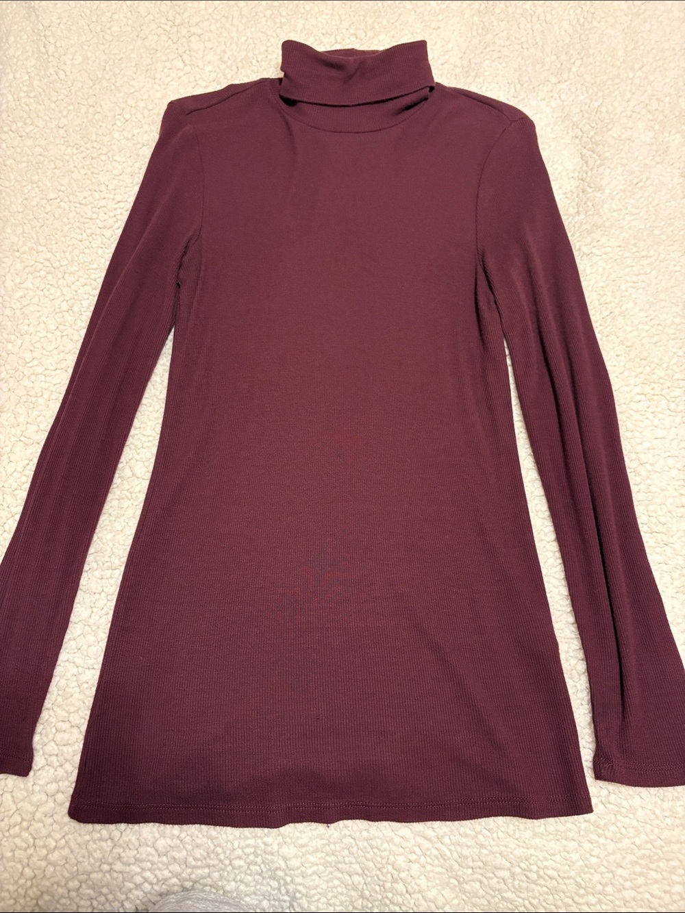 INC International Concepts Long Sleeve Turtleneck Top - Wine